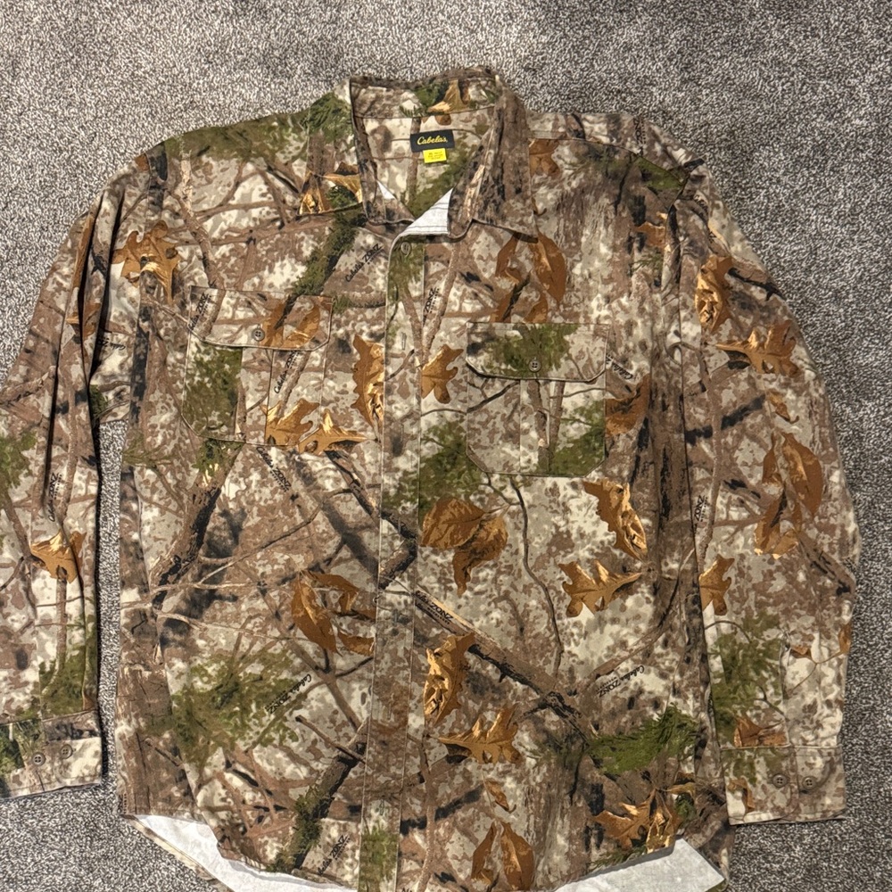 Cabela's Men's Woodland Camouflage Shirt Jacket
